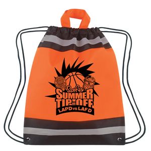 Horizon Reflective Drawstring Backpack Tote