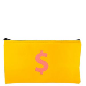 Horizontal Laminated Nylon Bank Bag w/Zipper