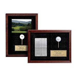 Horizontal Mahogany Framed Scorecard 15"x11" Golf