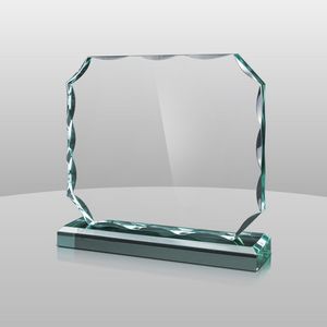 Horizontal Mount Jade Green Glacial Ice Award II (8"x8"x2")