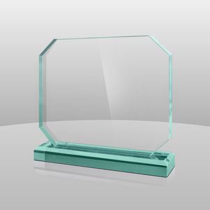 Horizontal Mount Jade Green Rectangular Award I (7"x7"x2")