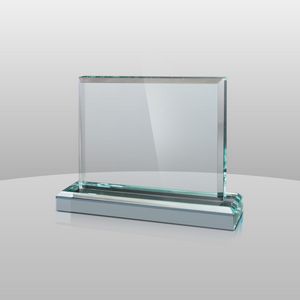Horizontal Mount Jade Green Rectangular Award II (6"x7"x2")