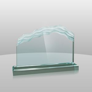 Horizontal Mount Jade Green Wave Length Award (7 1/4"x10"x2")