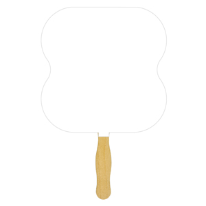 Hour Glass Sandwiched Hand Fan (2 Side/ Four Color Process)