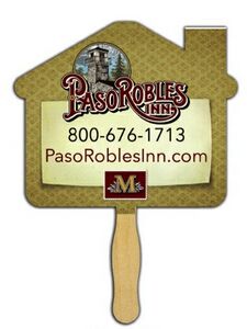 House Sandwiched Hand Fan (2 Side/ 1 Imprint Color)