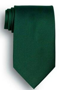 Hunter Green Polyester Satin Tie