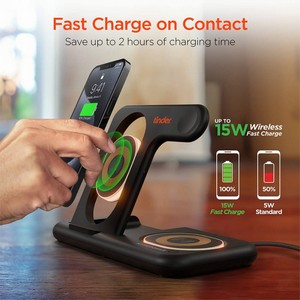HyperGear PowerFold X-Ray 4-in-1 Foldable Wireless Charging Stand with 15W Wireless Fast Charge