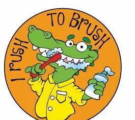 I Rush To Brush! Sticker Roll