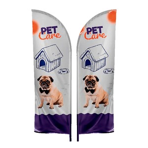IMPORT 10' Double-Sided Feather Flag with Ground Spike