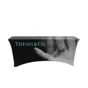 IMPORT 6' Stretch Open-Back Full Color Table Throw