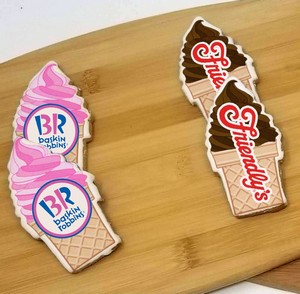 Ice Cream Cone Shaped Logo Sugar Cookie
