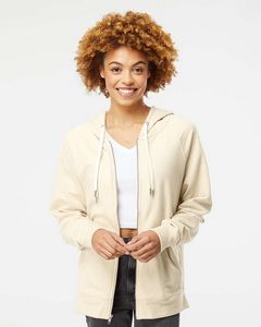 Independent Trading Co Icon Unisex Lightweight Loopback Terry Full-Zip Hooded Sweatshirt