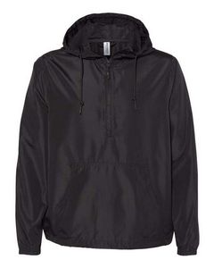 Independent Trading Co Unisex Lightweight Quarter-Zip Windbreaker Pullover Jacket