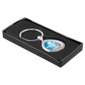 "Infini" Metal Keyholder w/PhotoImage® Full Color Domed Imprint