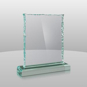 Jade Green Cracked Ice Award (5 3/4"x5"x2")