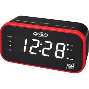JensenÂ® AM/FM Weather Band Clock Radio w/Weather Alert
