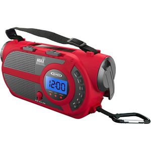 JensenÂ® AM/FM Weather Band/Weather Alert Radio with 4-Way Power and Built In Flashlight