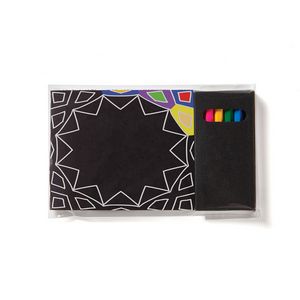 Jornikolor Black Cover Adult Coloring Book & 6-Color Pencil Set To-Go