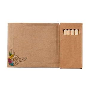 Jornikolor Flowers Adult Coloring Book & 6-Color Pencil Set