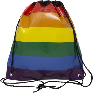 Jumbo Rainbow Drawstring Backpack Bag
