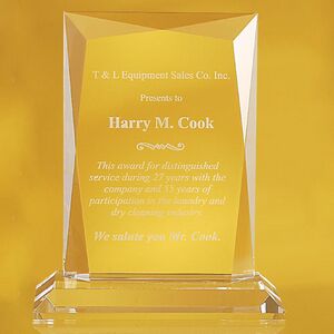 Jurak Rectangular Gem Edged Award