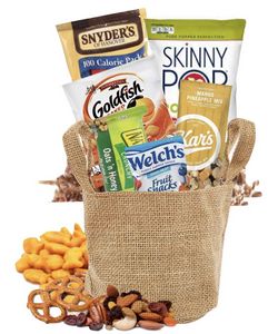 Jute Basket of Snacks
