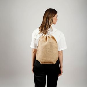 Jute Drawstring Backpack