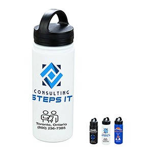 "KAUAI" 19 oz Recycled RPET Powder Coated Double Wall Stainless Steel Tumbler With Carry Handle