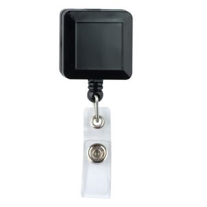 "Kent VL" Square Retractable Badge Reel & Badge Holder w/Metal Slip Clip (Spot Color)