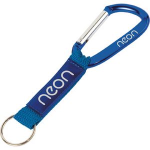 Key Tag Carabiner with Strap and PVC Patch