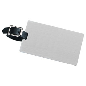 "Kingcobra" Brushed Aluminum Kwik-SealÂ® Backing Luggage Bag Tag
