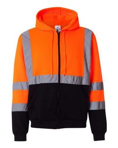 KishigoÂ® Hi-Vis Full-Zip Hooded Sweatshirt