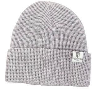 Knitted Waffle Beanie with Flip-Up Cuff includes Woven Label
