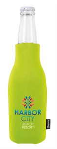 Koozie® Zip-Up Bottle Cooler with Opener