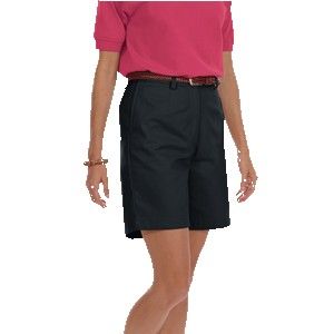 Ladies' Flat Front Twill Shorts