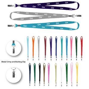 Lanyard With Bulldog Clasp And Crimp