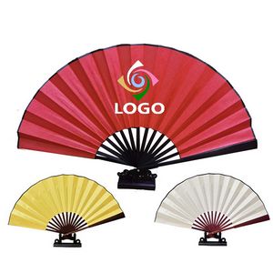 Large 2-Sided Full Color Handheld Cloth Folding Fan