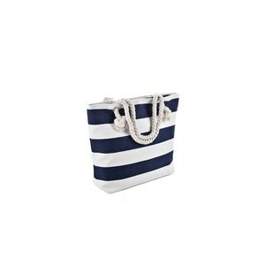 Large Zippered Canvas Beach Bag