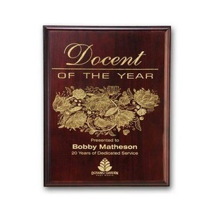 Laser Engraved Plaq - Mahogany