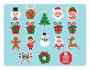 Lawn Letters - Christmas Clip Art Set