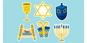 Lawn Letters - Hanukkah Clip Art Collection