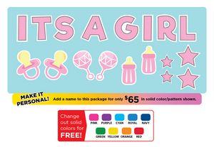 Lawn Letters - It's A Girl Set