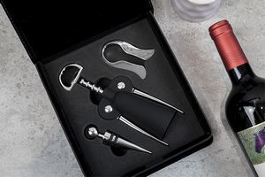 Leatherette 3-Piece Wine Tool Gift Set