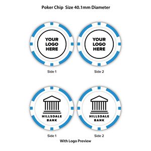 Light Blue Poker Chips