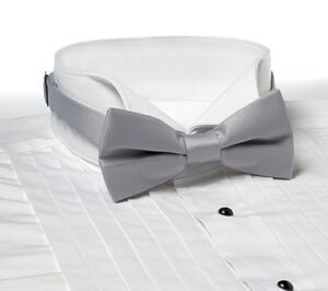 Light Gray Banded Bow Tie