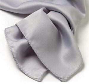 Light Gray Silk Scarf - 8"x45"