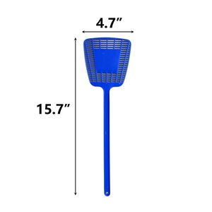 MOQ 100pcs Plastic Mesh Straight Rod Fly Swatter Racket