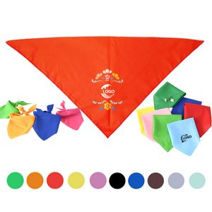 MOQ 100pcs Polyester Full Color Pet Triangular Scarf Bandanna