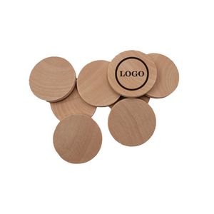 MOQ 300pcs Customized Wooden Advertising Coins