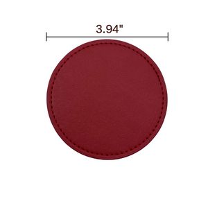 MOQ50 PU Leather Round Coaster